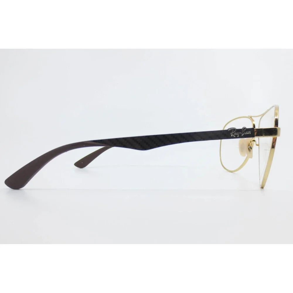 Ray-Ban Tech RB 8313 001/51 Gold Carbon Fiber Aviator Eyeglass Frames 61-13 140